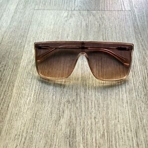 quay australia night fall remixed brown doe fawn shield sunglasses eyewear new